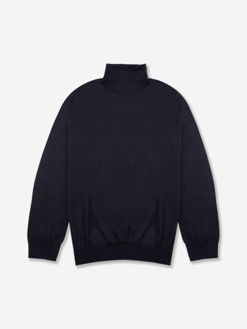 SLOWEAR Slim fit cashmere and silk turtleneck sweater