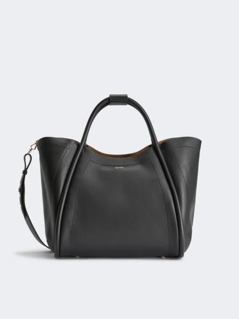 Max Mara MARINM Medium leather Marine bag - BLACK