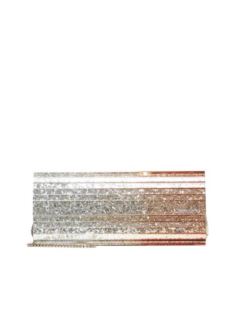 JIMMY CHOO Sweetie glitter plexi clutch bag