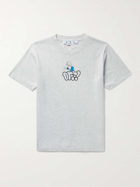 Off-White 남자의 오프 화이트 SS22 알파벳 로고 인쇄 둥근 목 짧은 소매 버전 회색 티셔츠 OMAA027S22J