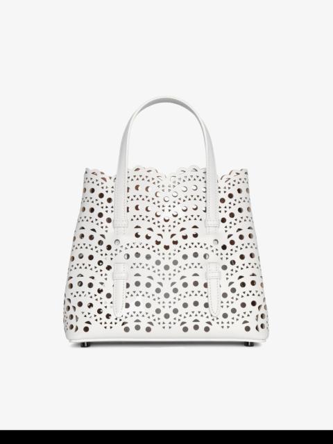 Alaïa Mina 20 vienne vague white leather tote bag