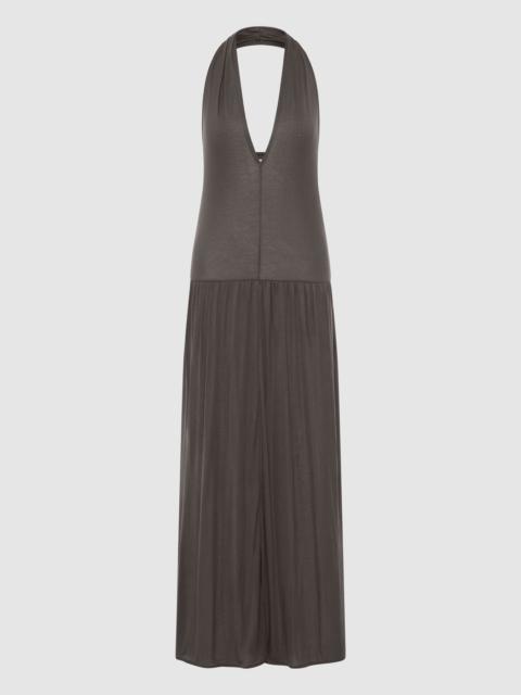 ST. AGNI Fluid Jersey Halter Dress - Soot