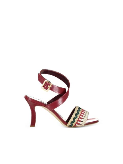 Manolo Blahnik Mabeco woven buckle sandals