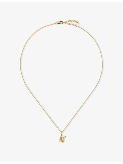MISSOMA Curly Molten Mini Initial N 18ct Gold Vermeil Necklace
