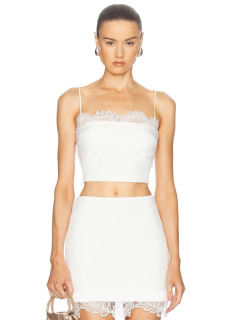 David Koma Lace Bra Detail Strapless Top