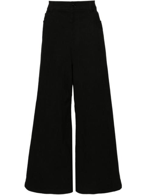 waist-straps wide-leg trousers