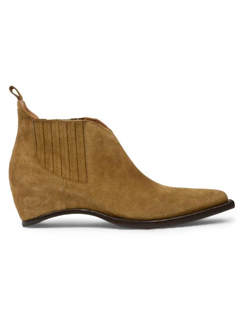 Maison Margiela Men's Suede Heel-Less Chelsea Boots - Breen
