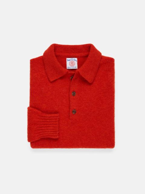 J. PRESS MADE-IN-SCOTLAND RED SHAGGY DOG POLO - CLASSIC FIT