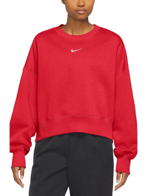 Phoenix Fleece Crewneck Sweatshirt in University Red/Sail