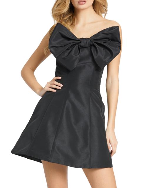 MAC DUGGAL Women's Bow Strapless Cocktail Dress - Black