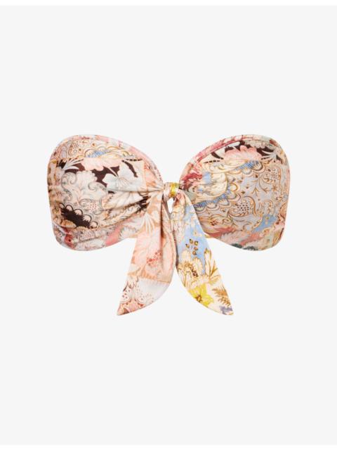 Zimmermann Daylight Floral-Print Bandeau Bikini Top