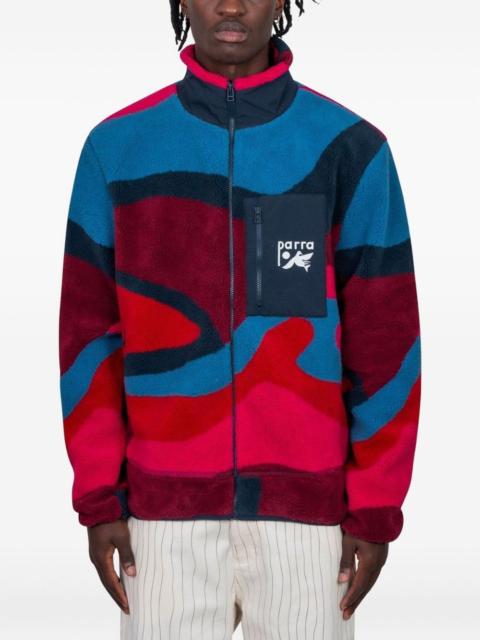 by Parra zipped-pocket fleece jacket