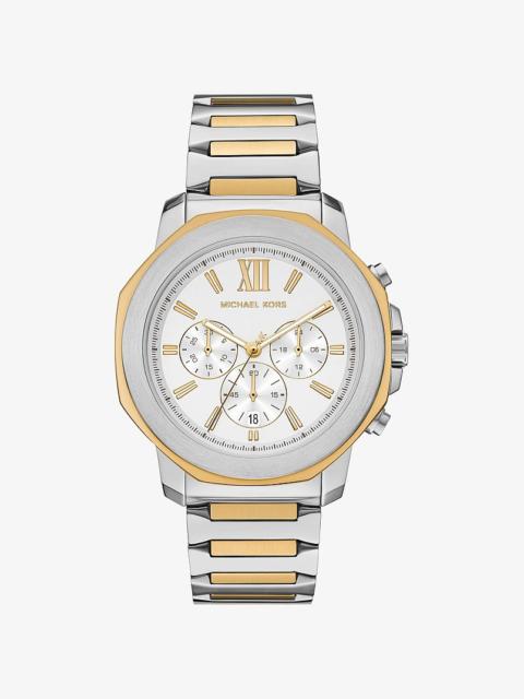MICHAEL KORS Oversized Prescott Two-Tone Watch