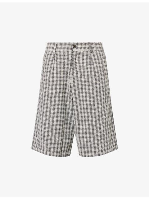 NAHMIAS Jacquard Pleated Woven Shorts