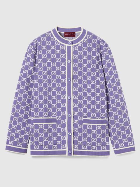 GUCCI GG fine cotton jacquard cardigan