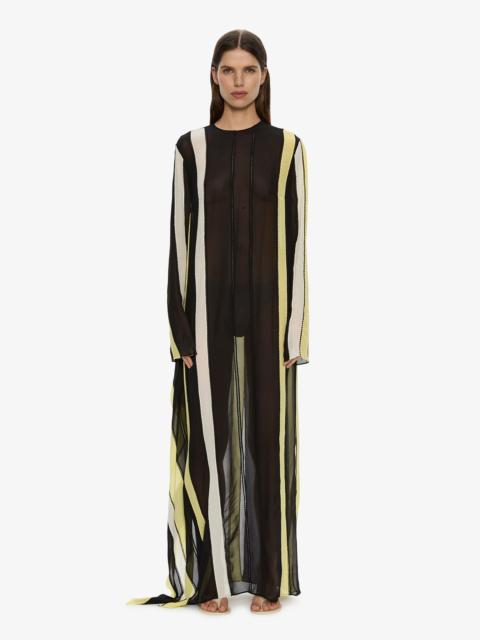 CHRISTOPHER ESBER Vin Panelled Picot Silk Long Sleeve Dress