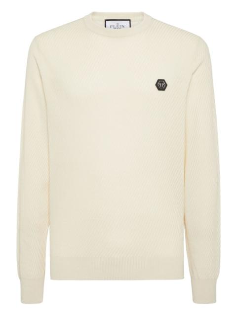 PHILIPP PLEIN logo-patch pullover