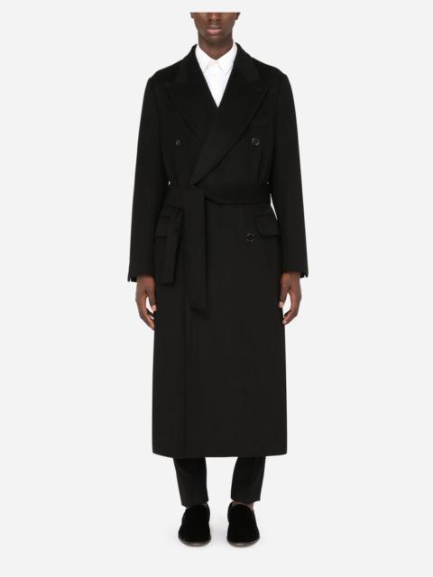 Dolce & Gabbana Belted double-breasted cashmere coat