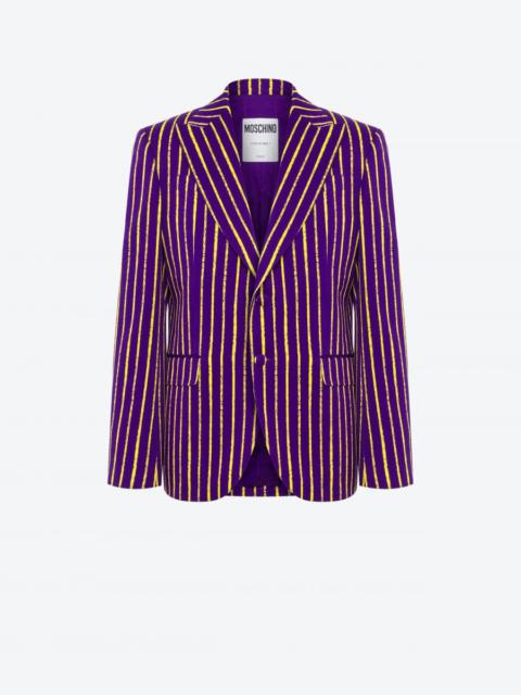 Moschino PINSTRIPES PRINT TWILL JACKET