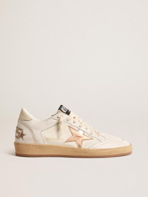 Ball Star in canvas and nappa with bronze metallic leather star