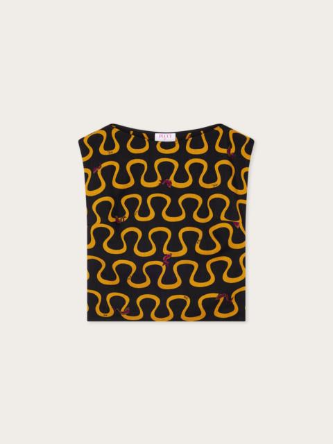 PUCCI ONDA PRINT WOOL TOP