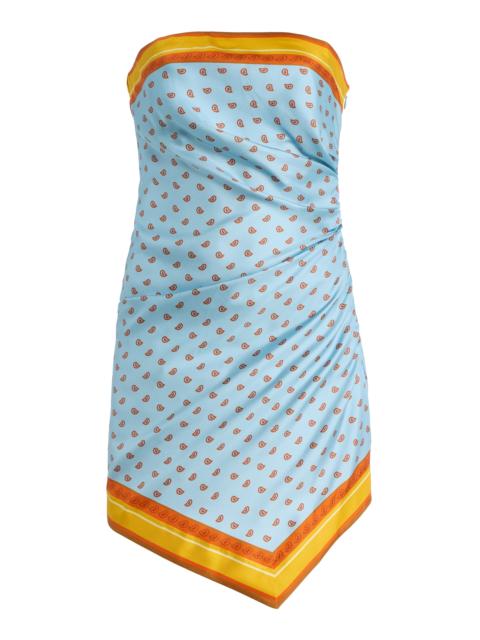 CHRISTOPHER ESBER Exclusive La Isla Bandana-Print Silk-Twill Scarf Mini Dress multi