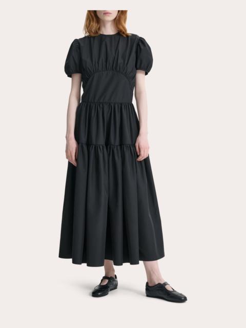 CECILIE BAHNSEN Cilia Recycled Faille Gathered Midi Dress