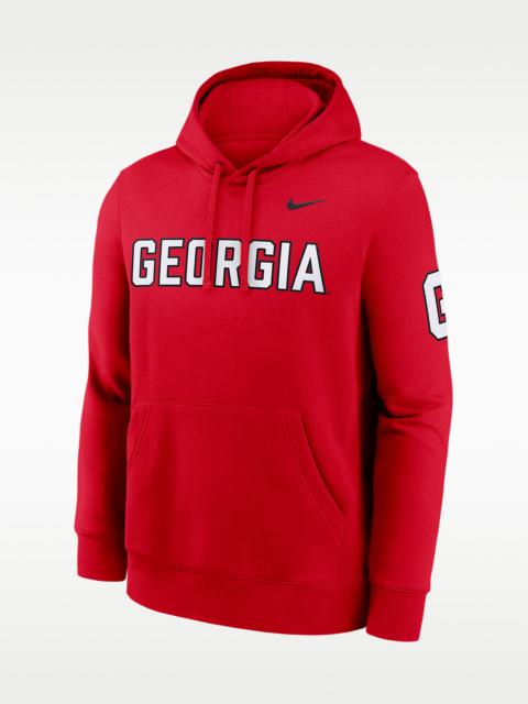 Nike Georgia Sideline Club Men's Nike College Pullover Hoodie