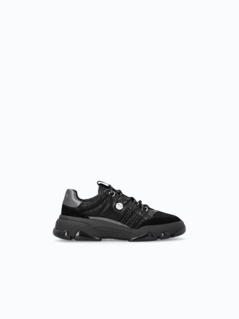 PINKO LEATHER SNEAKERS WITH TREKKING-STYLE LACES