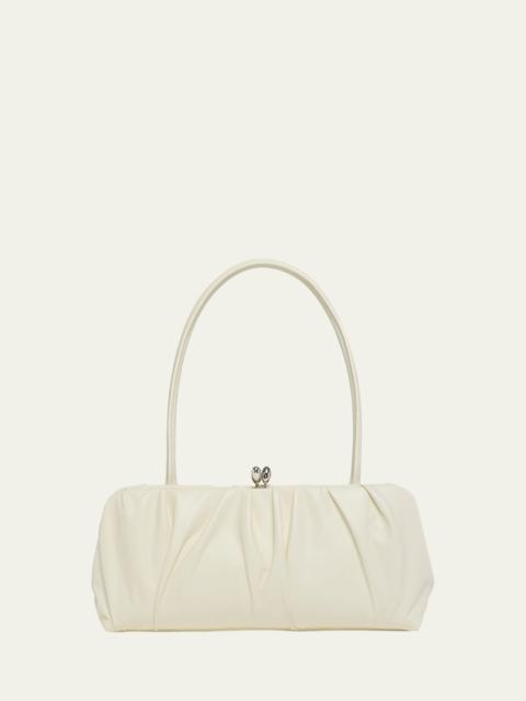 Jil Sander Goji Small Pleated Calfskin Shoulder Bag