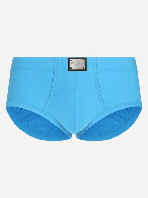 Dolce & Gabbana High-rise two-way stretch jersey Brando briefs with tag