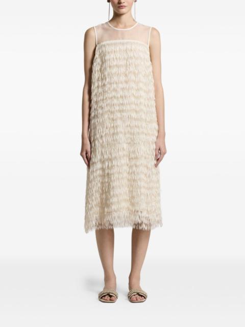 PESERICO fringed midi dress