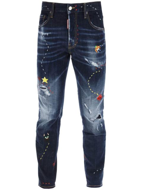DSQUARED2 MEDIUM BASIC RIPPED WASH SUPER TWINKY JEANS | dsquared2