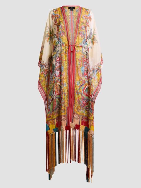 Etro Women's Multicolor Fringe-Trim Caftan Cover-Up - Multi