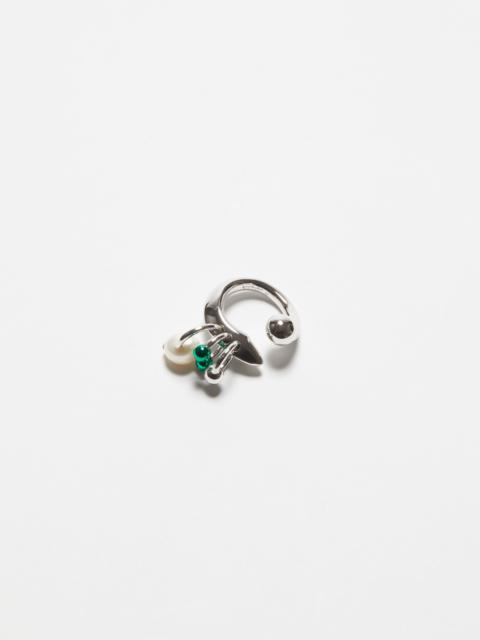 Acne Studios Multi charm ring - Silver/green