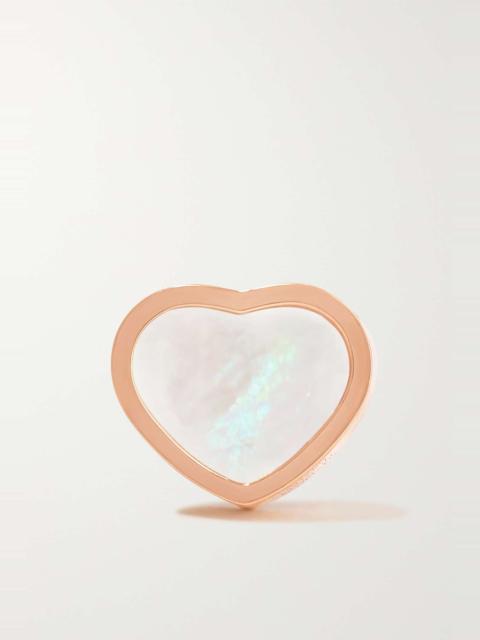 My Happy Hearts 18-karat rose gold mother-of-pearl single earring