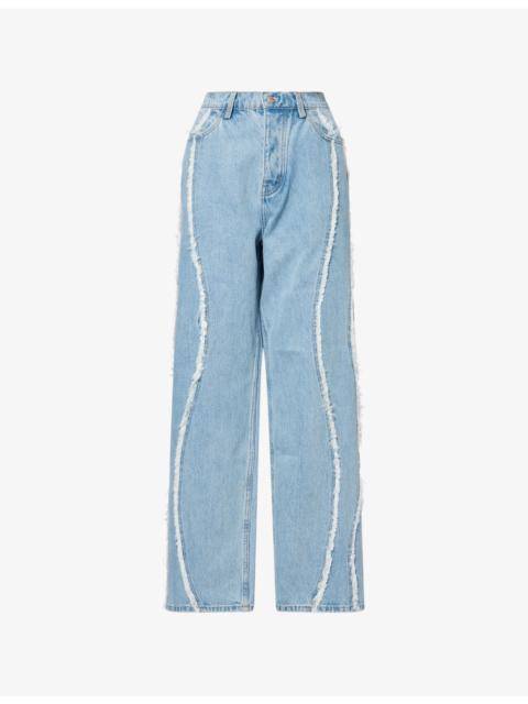 NAHMIAS Ollie Stone-Wash Tapered-Leg Denim Jeans