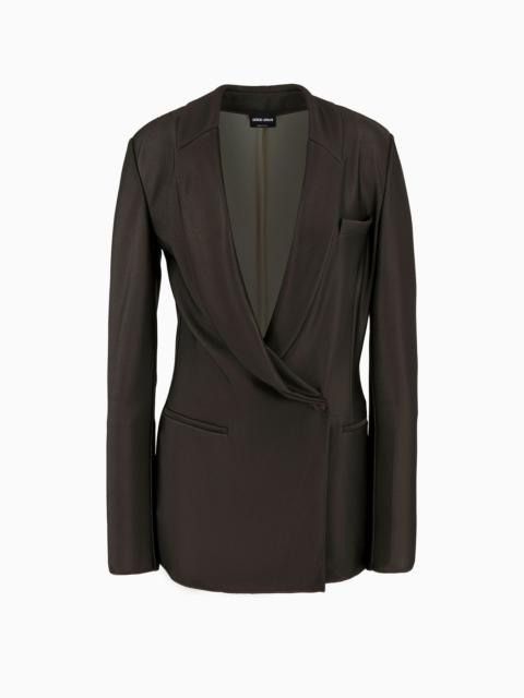 GIORGIO ARMANI ASV single-breasted jacket in double viscose jersey