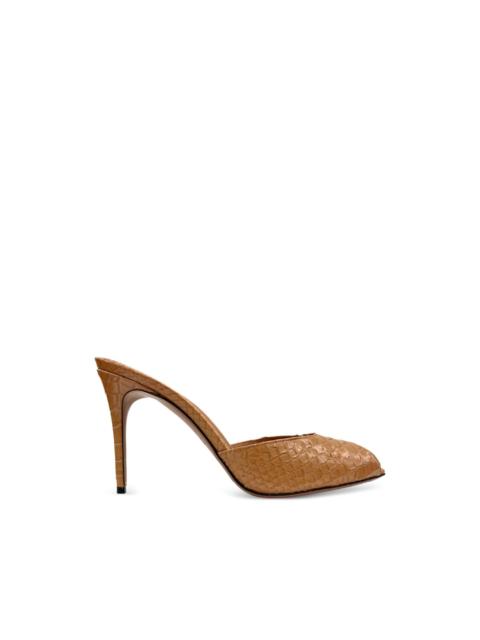 PARIS TEXAS Vera crocodile-effect open-toe sandals