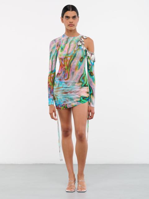 David Koma Mother Of Pearl Shell Mini Dress