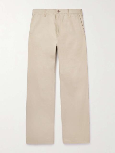 CELINE Straight-Leg Cotton-Twill Trousers