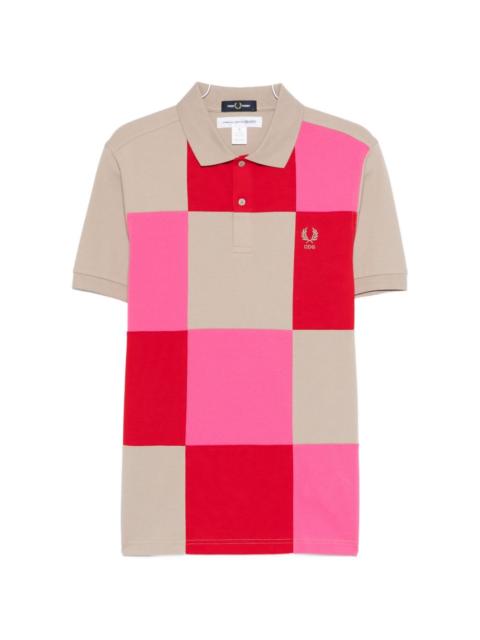 Comme des Garçons SHIRT x Fred Perry patchwork polo shirt