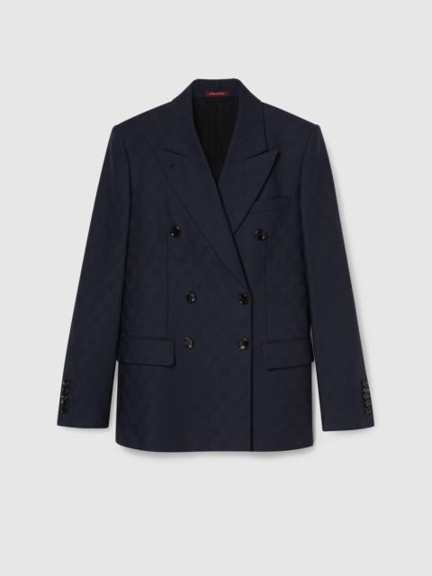 GUCCI Double-breasted GG wool jacket