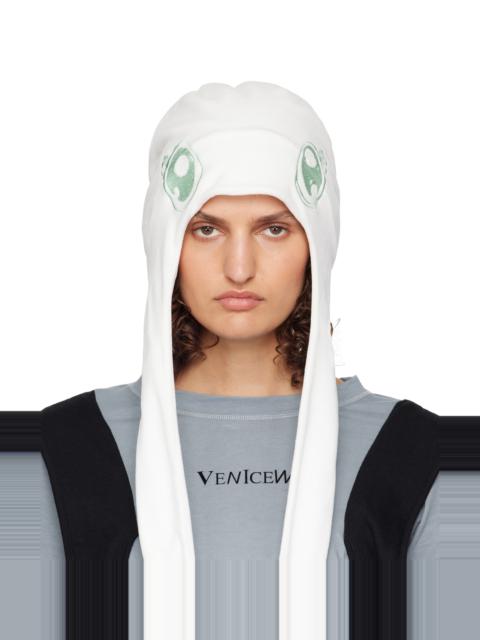 VeniceW White Flying Beanie