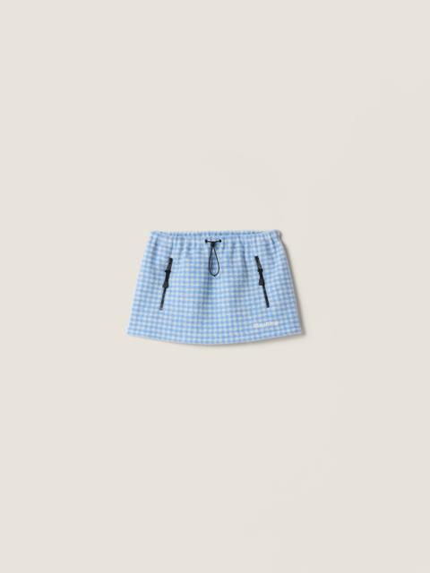 Miu Miu Vichy fleece miniskirt