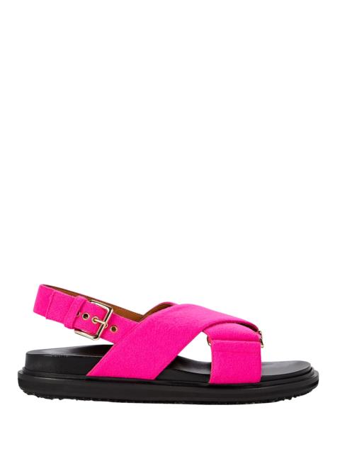 Marni Fussbett Felt Slingback Sandals