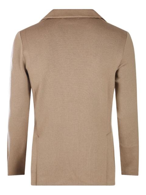 LARDINI patch-pocket three-button wool blazer