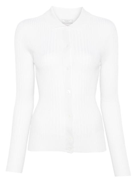 PESERICO ribbed collared top