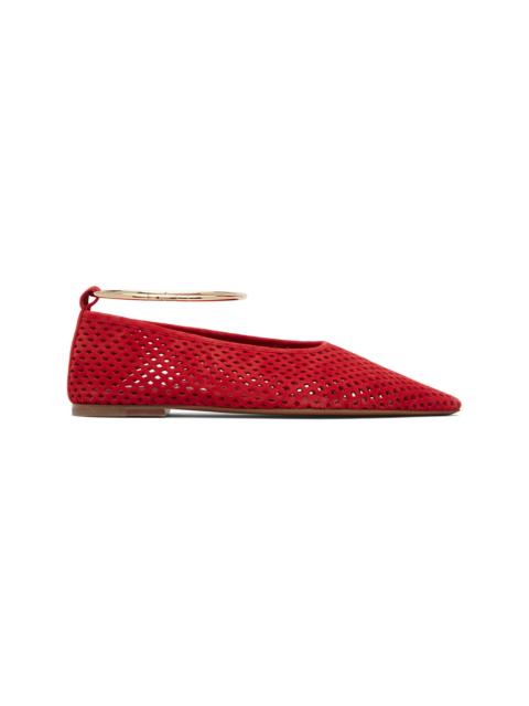 Jil Sander Red Ring Ballerina Flats