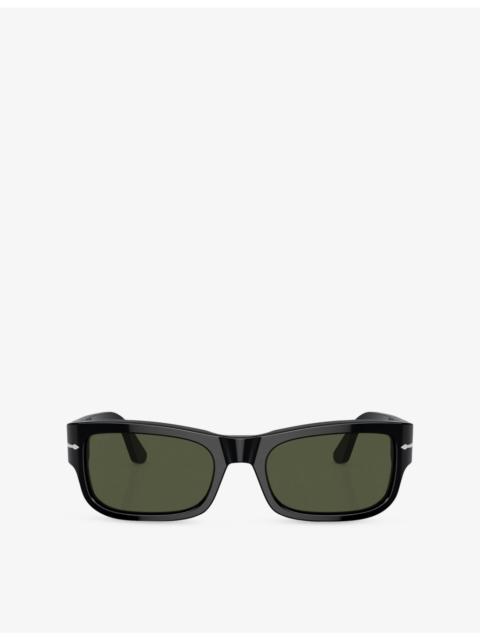Persol PO3326S Rectangle-Frame Acetate Sunglasses